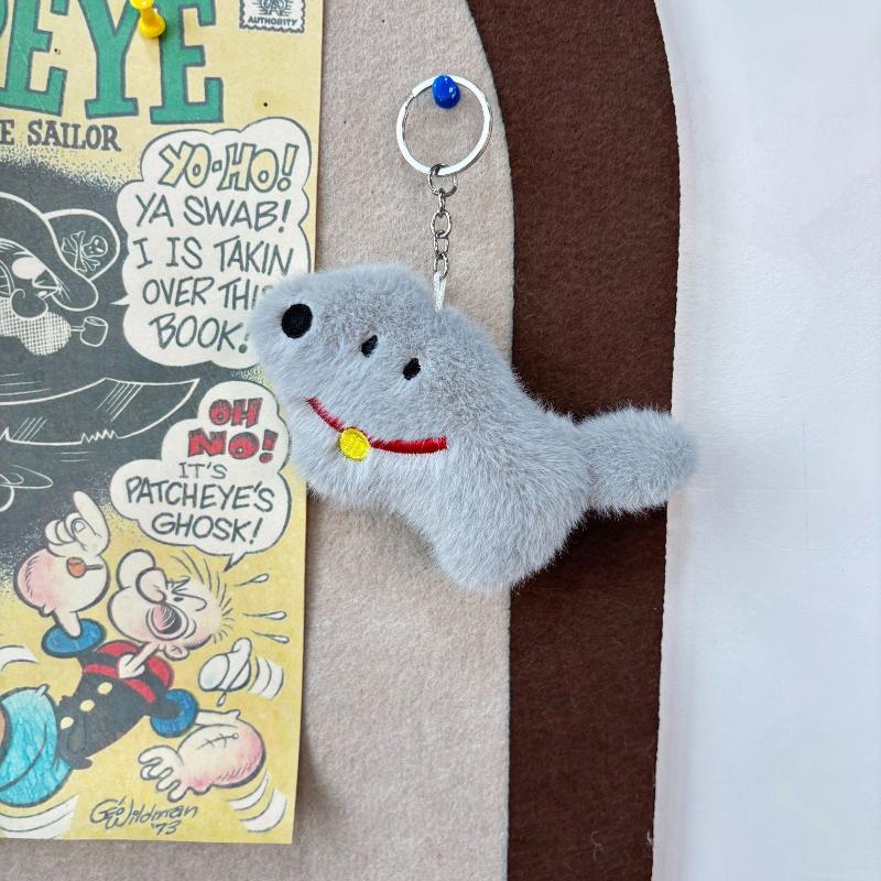 

Милый плюшевый брелок для ключей в виде щенка, мультяшная мягкая кукла в виде маленькой собачки, брелок для ключей, подвеска для школьной сумки, держатель для ключей, украшение для рюкзака, подарок серый