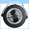 Ventilador USB Premium com Luz para Acampamento ao Ar Livre com Iluminação LED e Gancho para Pendurar