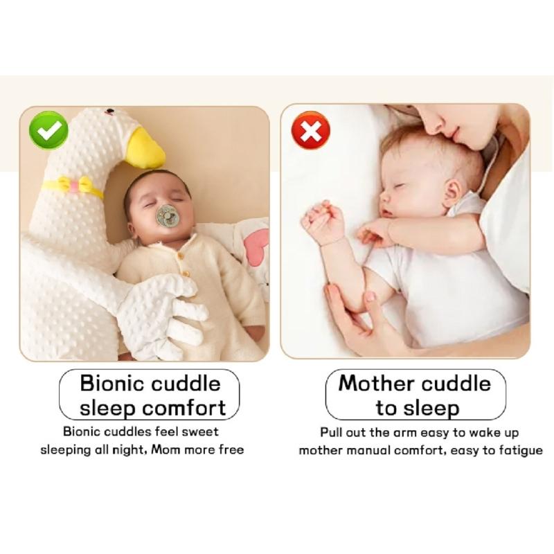 Infant Sleeping Comforter Soft & Breathable Cartoon Pacify Hand Soother with Automatic Beating for Better Sleep Quality