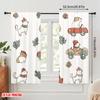 2pcs,2D plane printing Pattern Curtains Cute Christmas Farm Animals (2) Polyester Woven (without rod) Decorations Inside Ldeal