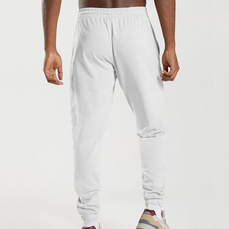 Spring/Summer Casual Sports Trousers Men's Relaxed-Fit Knitted Long Trousers with Cuffed Legs Simple and Versatile