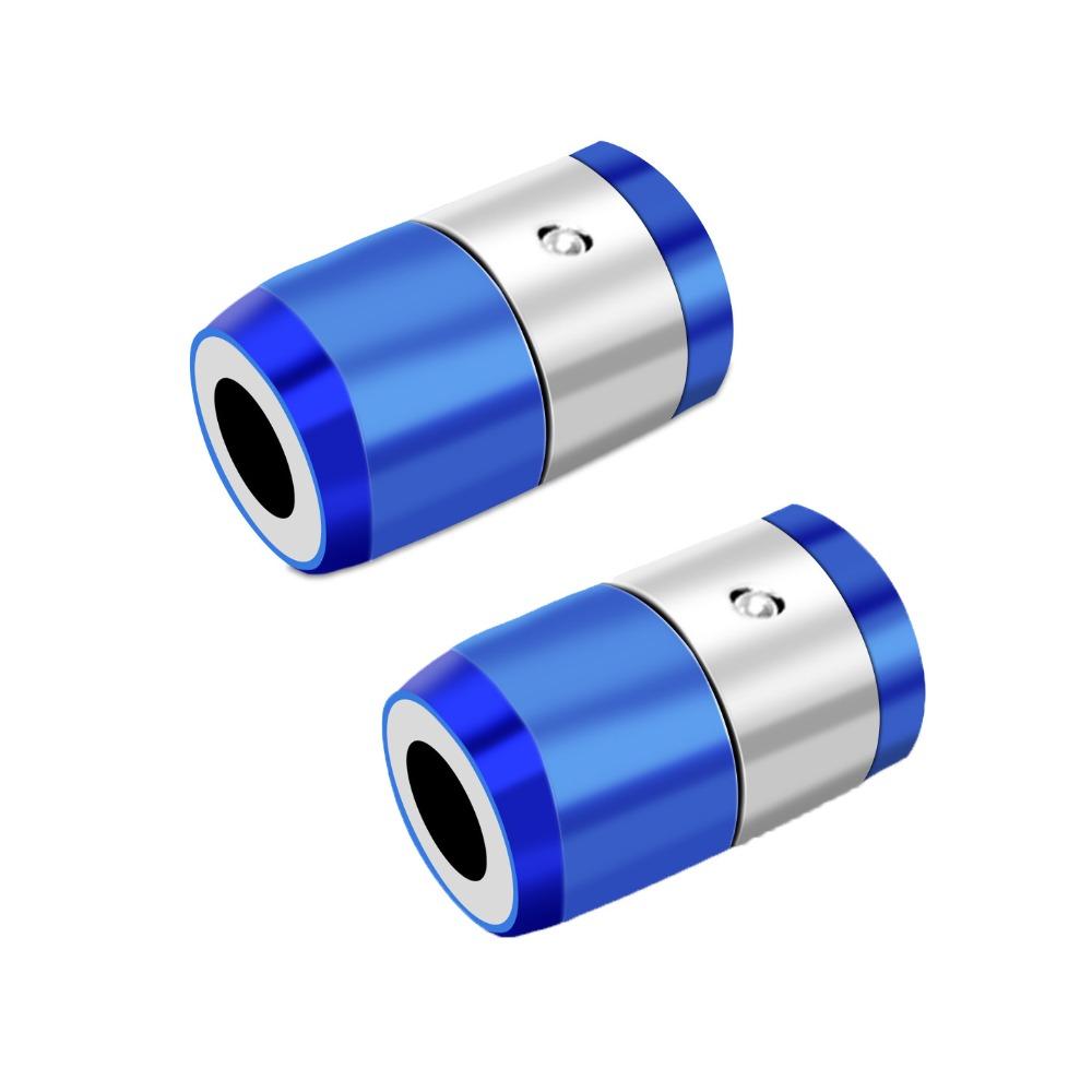 

2Pcs Durable Magnetic Screwdriver Bits 6.35mm Screwdriver Bit Magnetic Ring синій