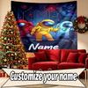 Custom Name Personalized Among Us Print Tapestry, Wall Art Decor, Bedroom, Dorm, Apartment, LivingRoom, Party Backdrop, Gift for Birthday