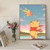 DIY Diamond Painting Winnie The Bear and The Goldfish Cross Stitch Kit Mosaic Art Diamond Painting Full Circle Diamond Home Decoration