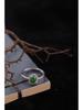 Adjustable Women's Ring with 925 Sterling Silver, Green Jasper, Zircon, and Jade Oval Design, with Certificate
