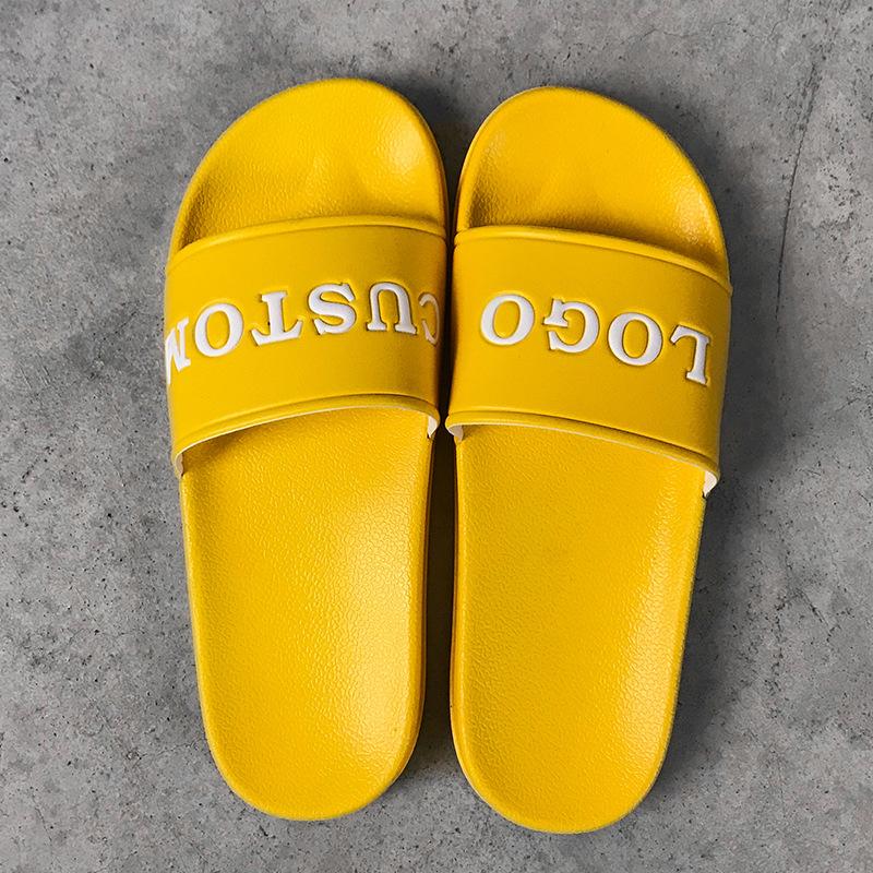 

ЛОГО тапочки маленькой партии летние прохладные тапочки домашние женские шлепанцы пластиковые домашние тапочки мужская обувь 48 жёлтый