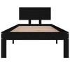 Solid Wood Bed Black 75 x 190 cm
