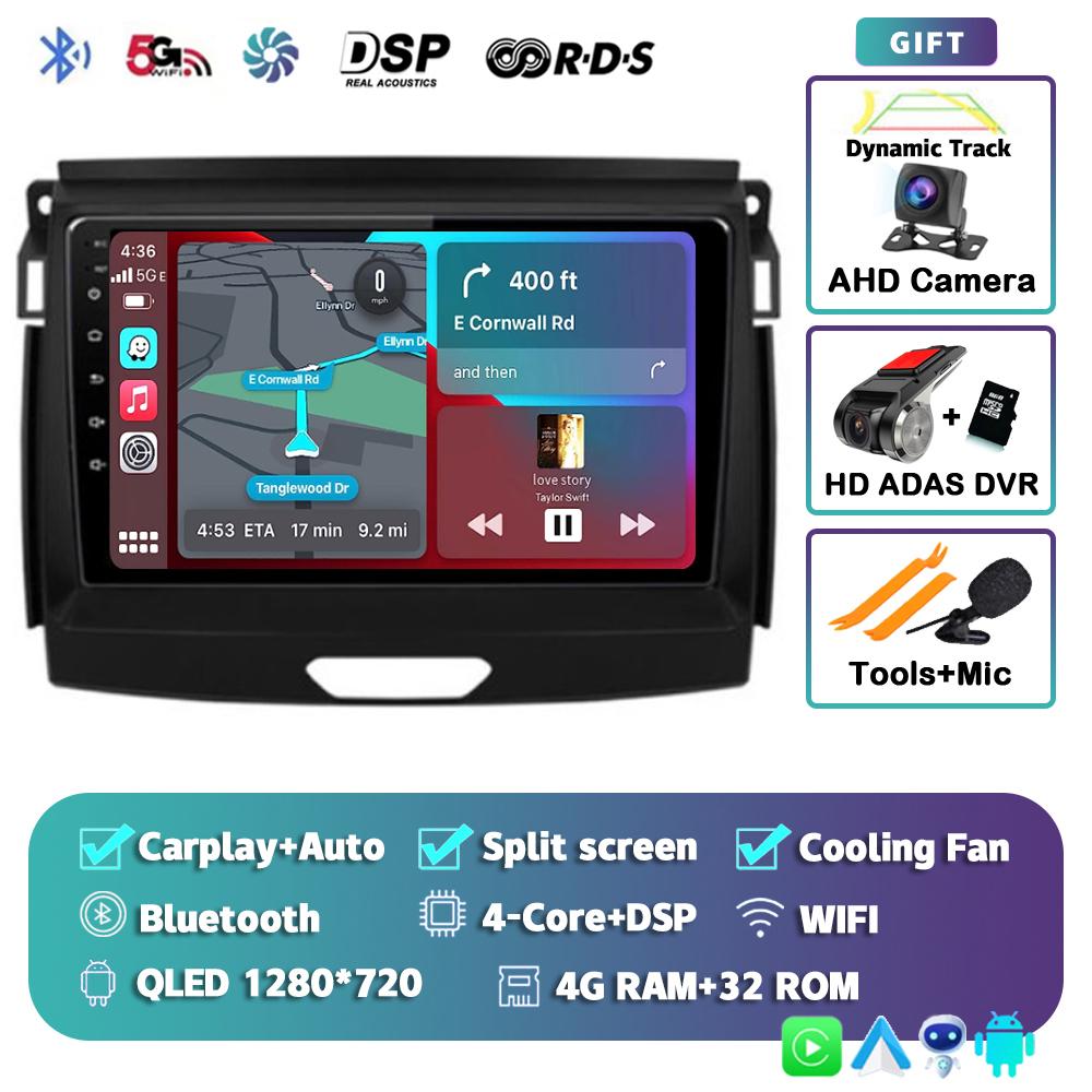 Android 14 Carplay 2 Din Car Radio For Ford Ranger 2015 2016 2017 2018 2019 2020 Autoradio GPS Multimedia 2din Head Unit Stereo