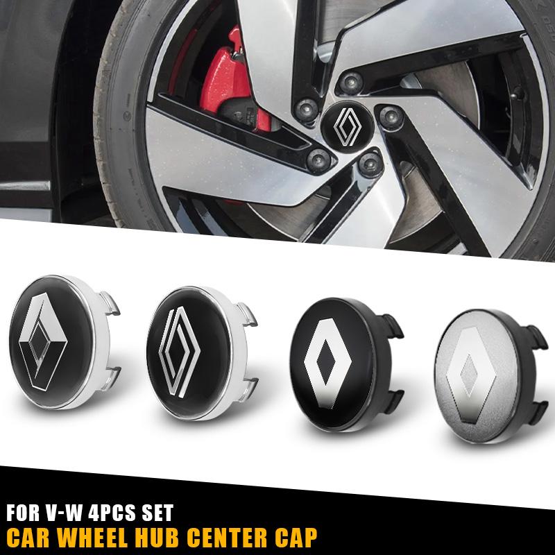 For Renault 2026 New Hub Caps 4PC 60mm Car Wheel Center Hub Cap Auto Rim Cover Emblem Badge For Renault Megane 2 3 Clio Duster K