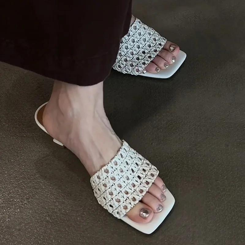 Women Slippers Heeled Sandals Dress Elegant Woman Shoes 2025 Designer Brand Party Pumps Luxury New Sandalias De Mujer