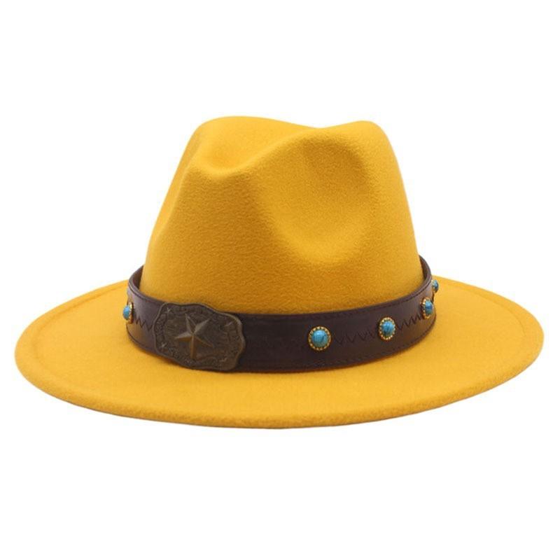 Cowboy Hat With Chain And Starry Sky Compass For Western Style Men And Women