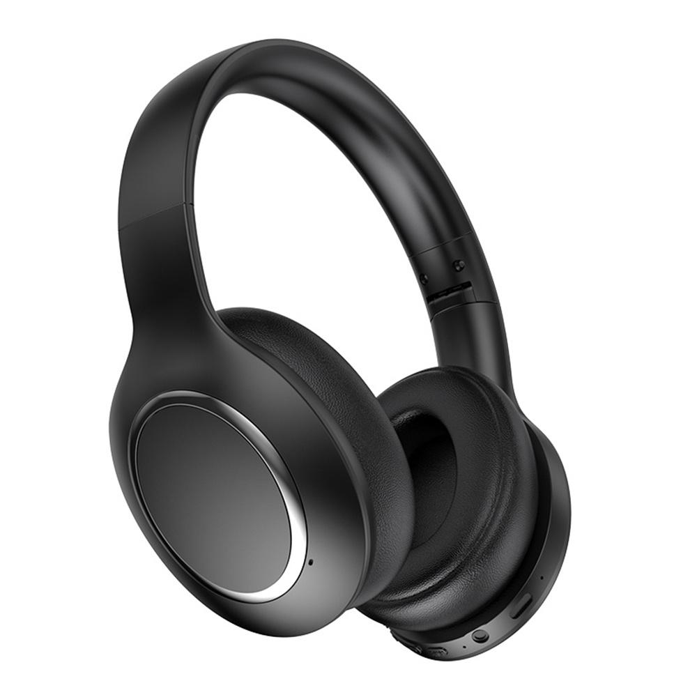 

P6066 Over-Ear Active Noise-Cancelling Headset Bluetooth-compatible 5.3 Wireless Headphones Support AUX Black