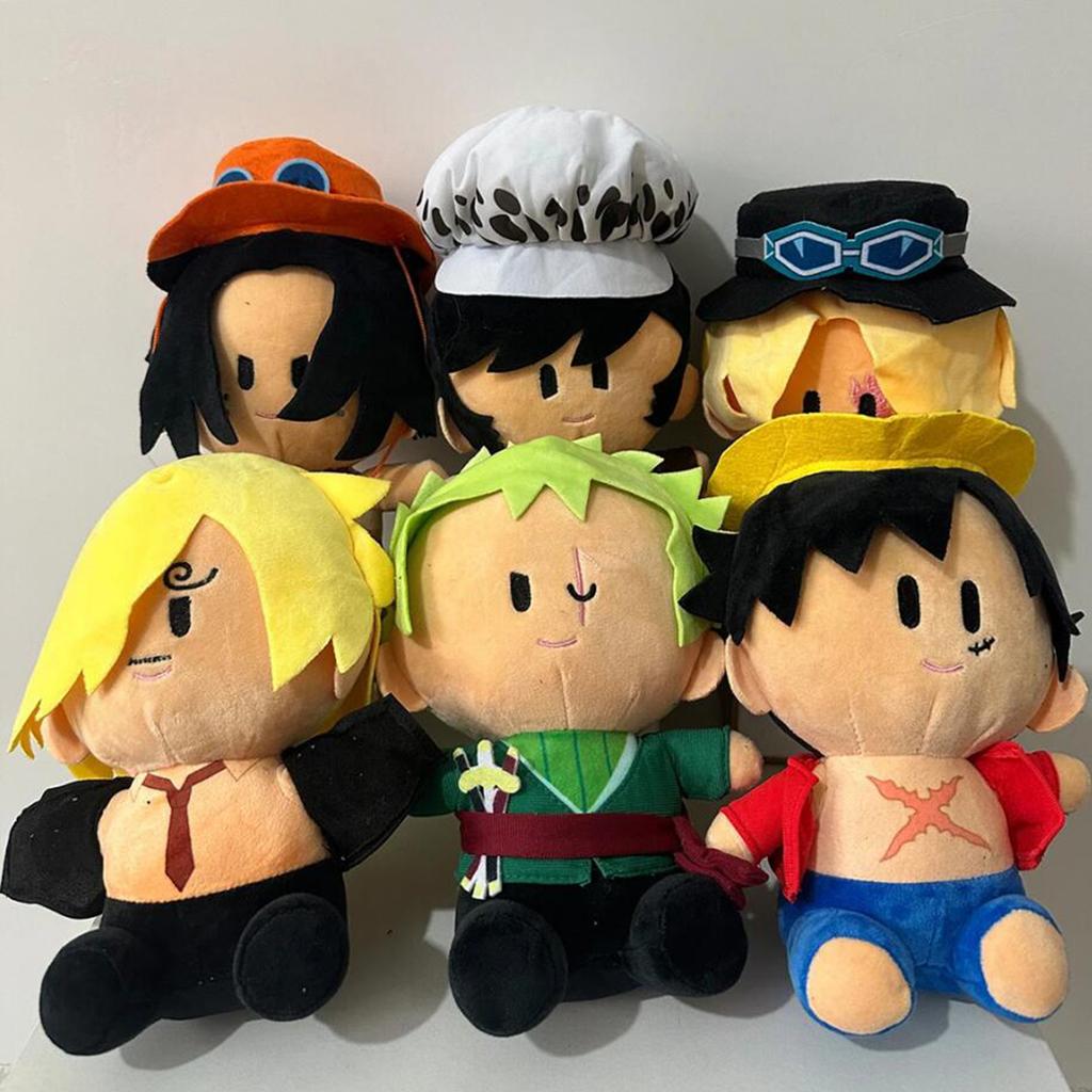 One Piece Plush Toy Japanese Anime Luffy Zoro Ace Sabo Character Pendant Doll Padding Classic Cute Beautiful Gift For Kid Toy