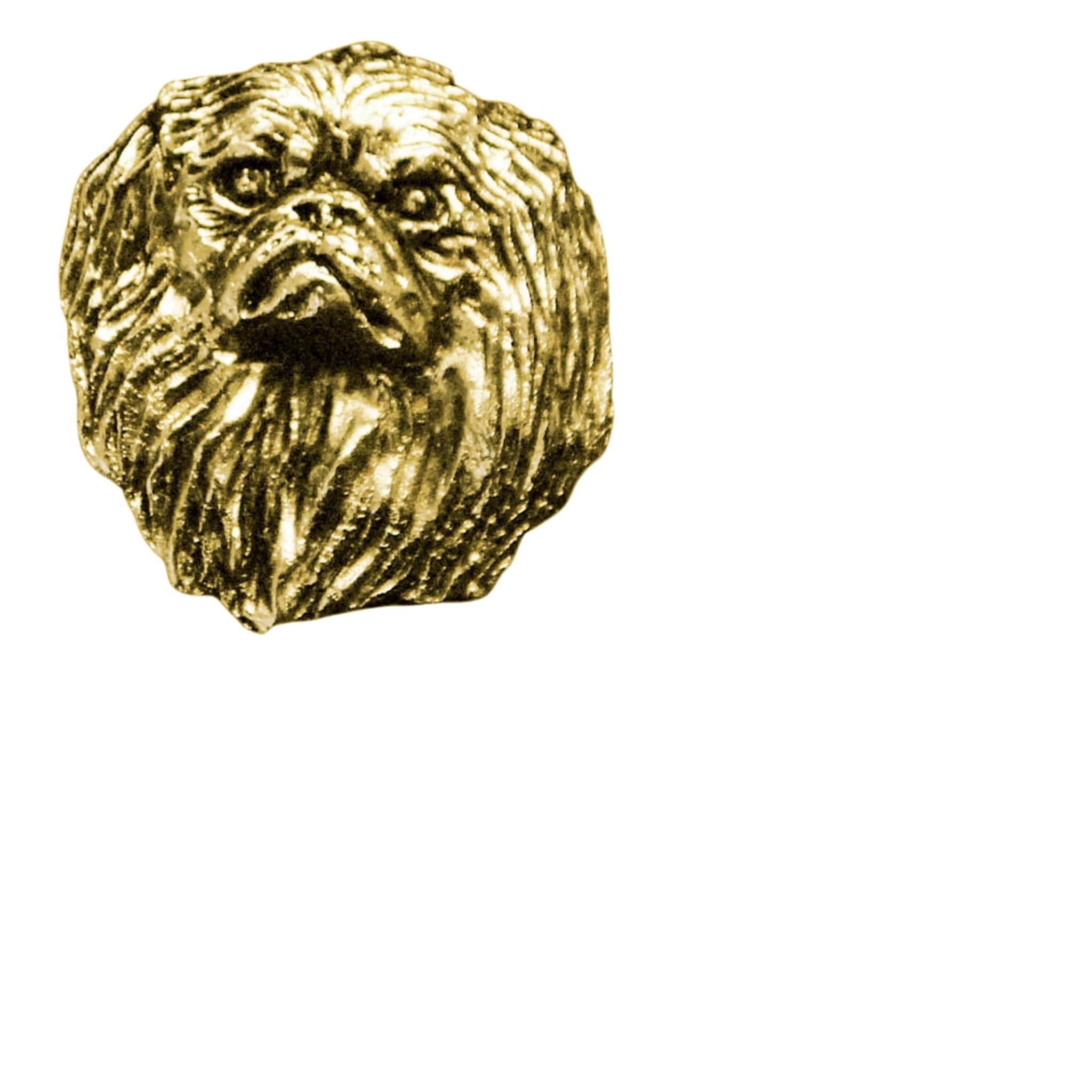 

Pekingese, Pekinese, Peke - Dog brooch in decorative box, elegant gold-plated pin, Art-Dog brand jacket pin