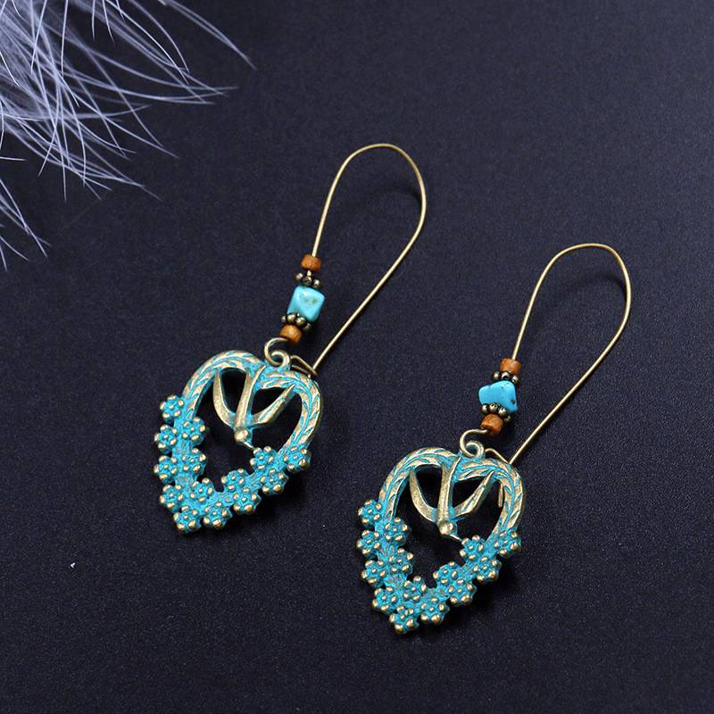 Vintage Boho Women Dangle Drop Long Earrings Charming Colour