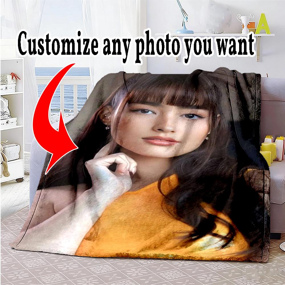 Customize Picture Customize Image Blanket Lightweight Customizable Blanket Soft Warm Cozy Perfect for Office Chair Picnics Living Room Nap