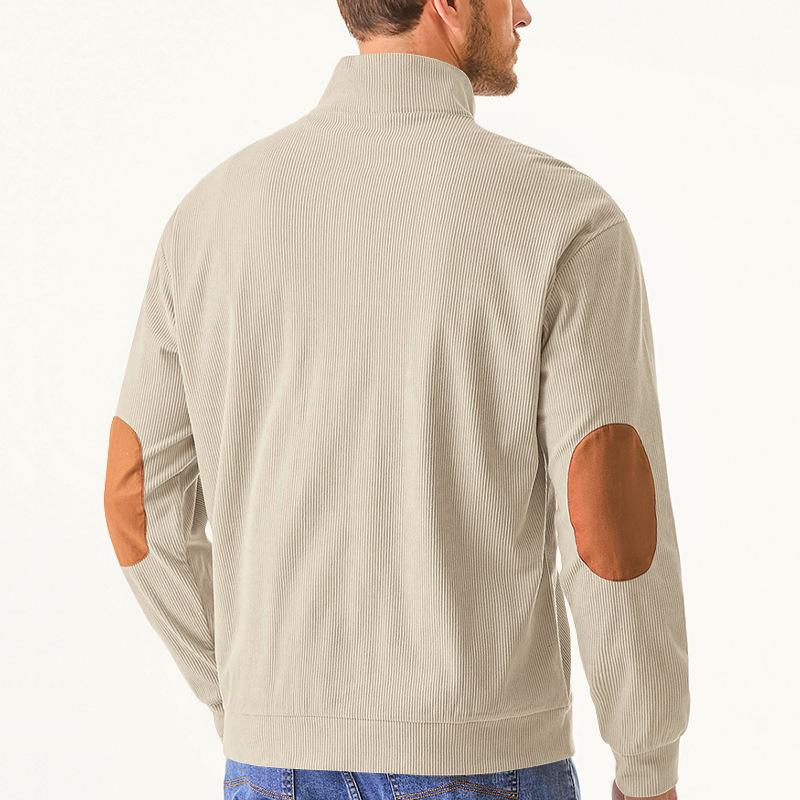 New Autumn and Winter Jacket Stand Collar Long Sleeve Pocket Sweatshirt for Men
