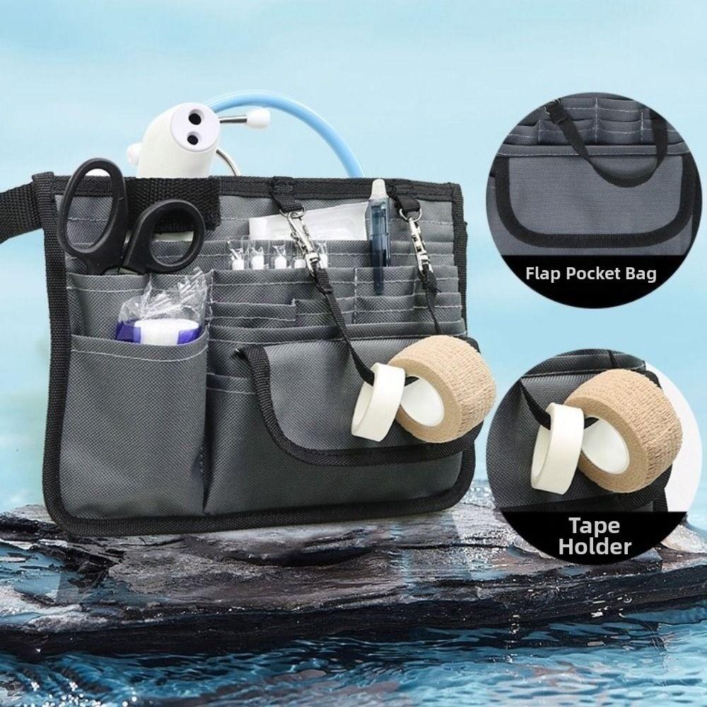 Multi Pocket Tool Waist Bag Adjustable Waist Strap Nursing Belt Bag  Clinical Essentials