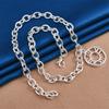 925 Sterling Silver Delicate Roman Numeral Round Pendant Necklace for Women - Fashionable Party Wedding Gift Jewelry