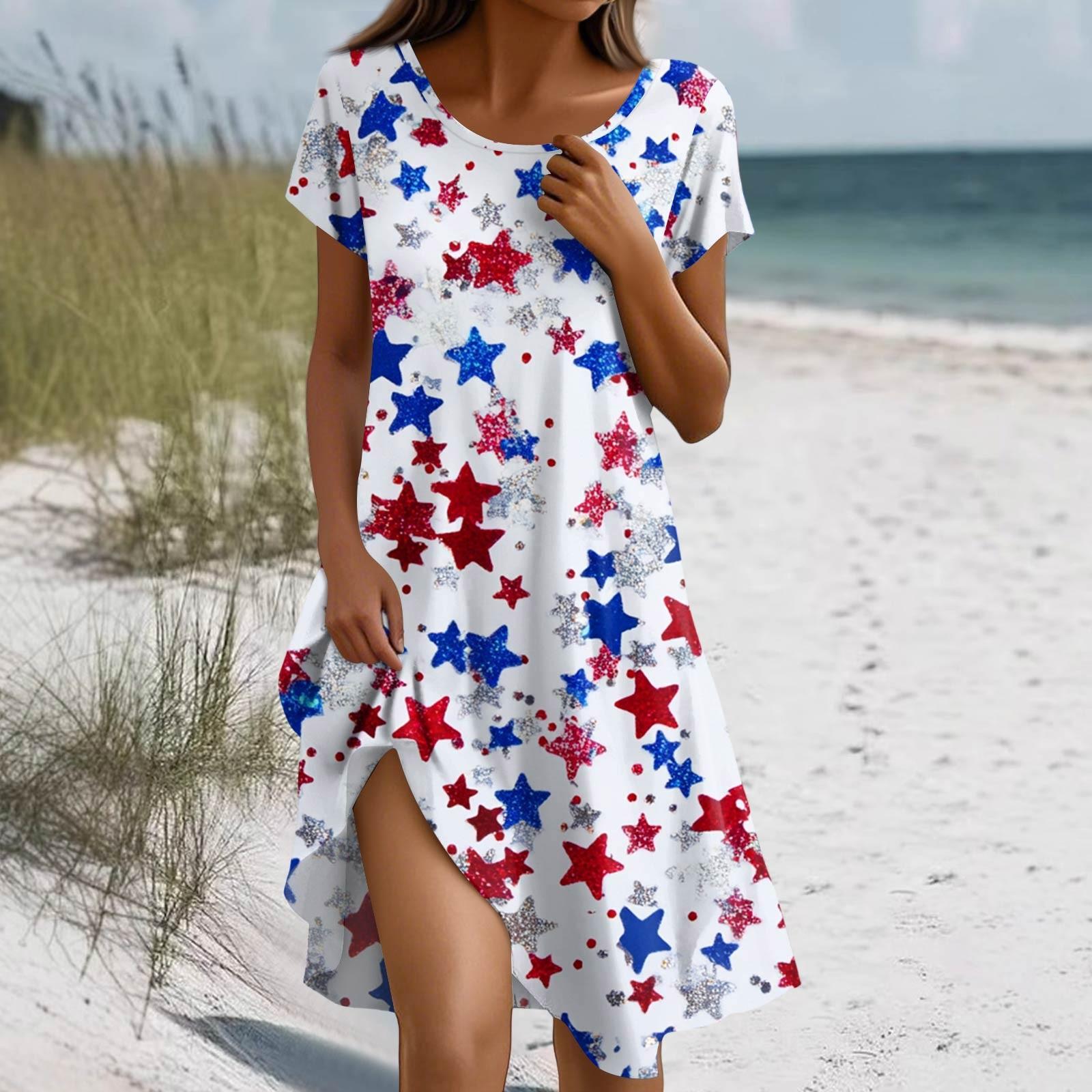 

Жіноча сукня в стилі бохо з коротким рукавом, повсякденна літня сукня вільного крою, плаття з квітковим принтом і кишенями XXL винний