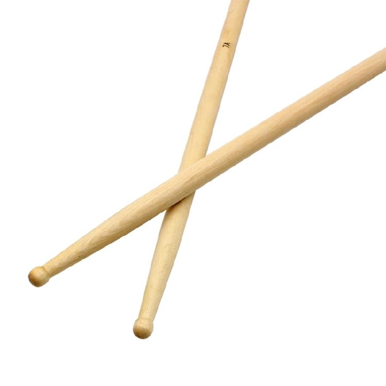 1 Pair 7A Maple Wood Drumsticks Wood Tip Drumstick for Drummer or Beginner
