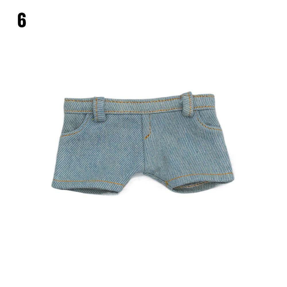10cm Fashion Jeans Pants Jacket Suits Doll Clothes Cotton Doll Casual Wears Coat Tops 1/12 Dolls Clothes Accessories