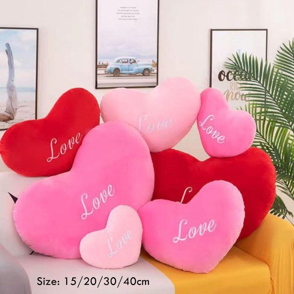 Hot Heart Shape Heart Plush Pillow Pink Color Valentines gift Soft Pillow Red Color Stuffed Pillow for Birthday