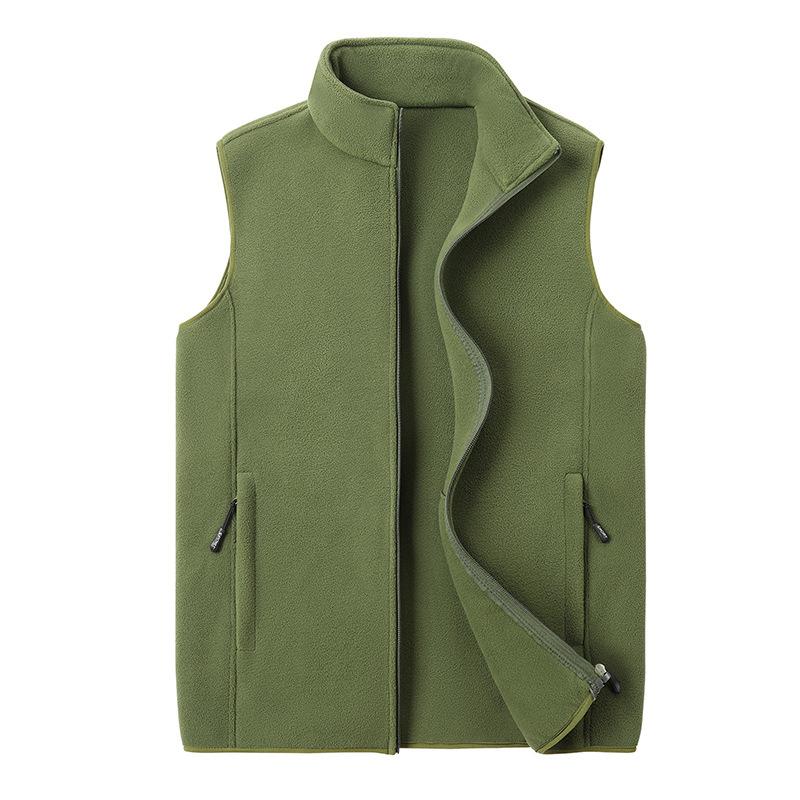 Gilet da Uomo Autunno e Inverno in Lana d'Agnello Caldo Imbottito Collo Alto Taglia Grande Casual Versatile Giacca di Tendenza Spalle