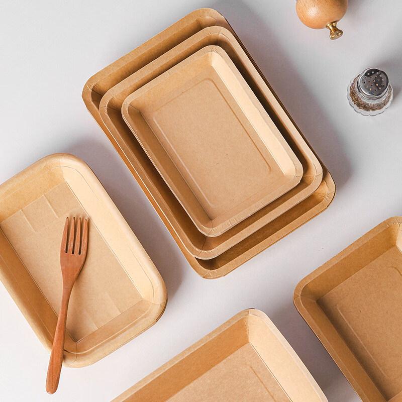 ZISIZ Oil-Proof Disposable BBQ Paper Plate