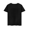 European sizes Women's Vintage-Inspired Oversized Black T-Shirt with White Rose Print - Soft Round Neck Short Sleeve Casual Top