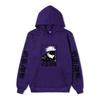 Men Women Fleece Hoodie Gojo Manga Art Two Sleeve Vertical Japanese Characters Casual Anime Hooded Sweatshirt
