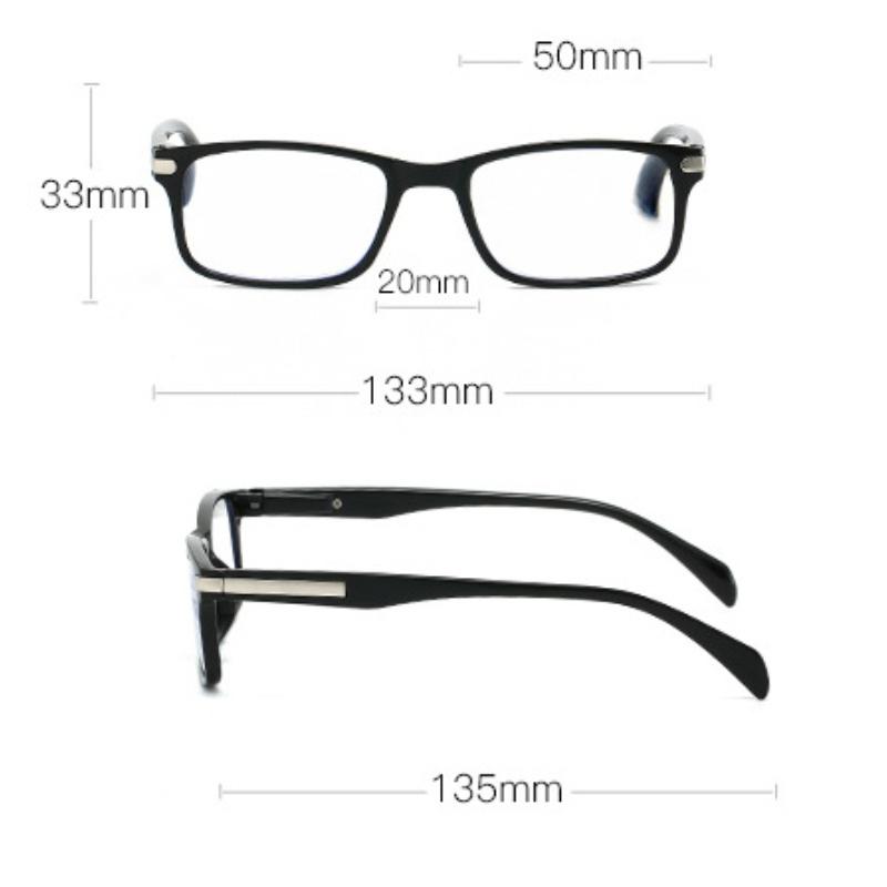 Fashion Adjustable Spring Leg Anti Blue Light Reading Glasses Men Women Ultra Light Comfortable Presbyopia Eyeglasses