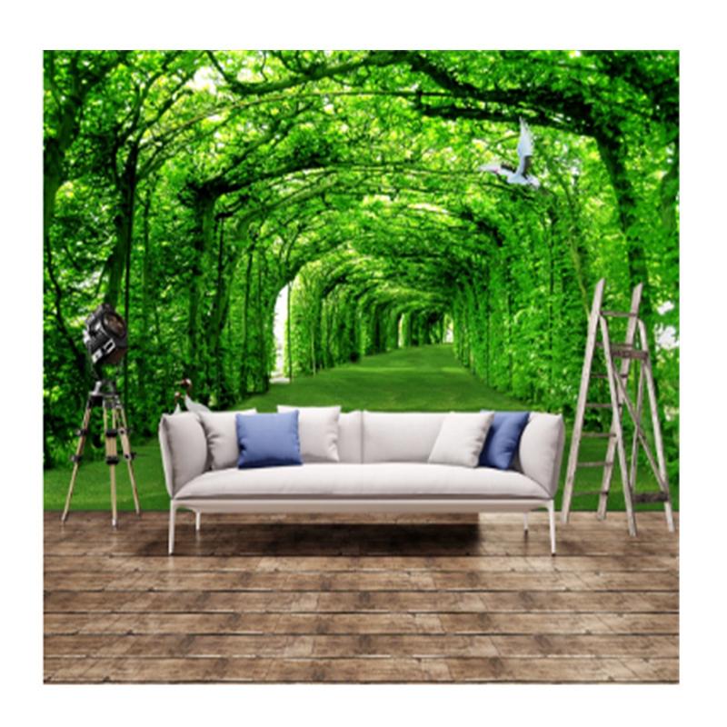 

Modern Wallpaper for Walls 3D Green Forest Mural Tree Lawn Wall Mural 3D Stereo Space Wall Papers Home Decor 200 cm(W) x 140 cm(H)