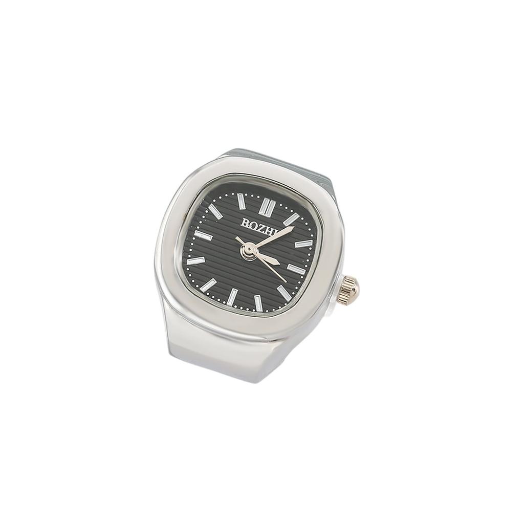 Creative finger ring watch mini quartz watch adjustable time watch ring simple stylish punk watch ring personalized mini clock 1