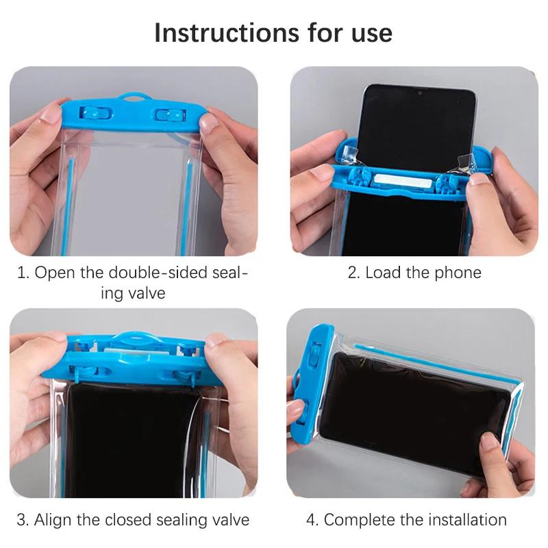 Outdoor Universal Waterproof Pouch Swimming Beach Dry Bag Case Cover Holder For Iphone Samsung Xiaomi Swim Waterproof Bag