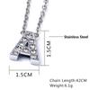 Glitzer-Halskette, mit Strass eingelegt, 26 Buchstaben, Charm-Kette, Schlüsselbein-Halskette, Paar-Schmuck, Buchstaben-Anhänger-Halskette für Frauen