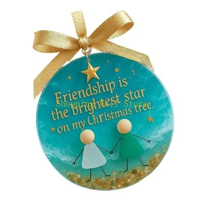 KX4B Premium Acrylic Friendship Holiday Ornament Shatterproof Design For Christmas Decorations And Whole Year Display