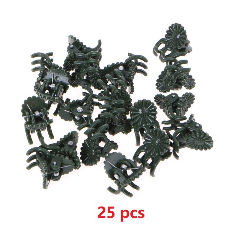 

25/50 шт. Пластиковые фиксаторы для растений Клипсы для фиксации стеблей орхидей и лоз, Поддержка для овощей, фермерских цветов и фруктов, Связывание пучком, Зажим для ветвей, Садоводство