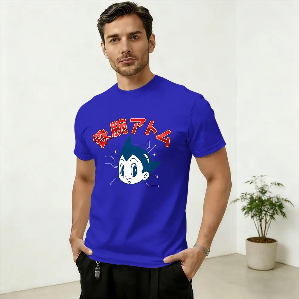 Unisexs Astro Boy Anime T Shirt Pure Cotton Clothing Funny Short Sleeve Round Collar Tee Shirt Summer TShirt