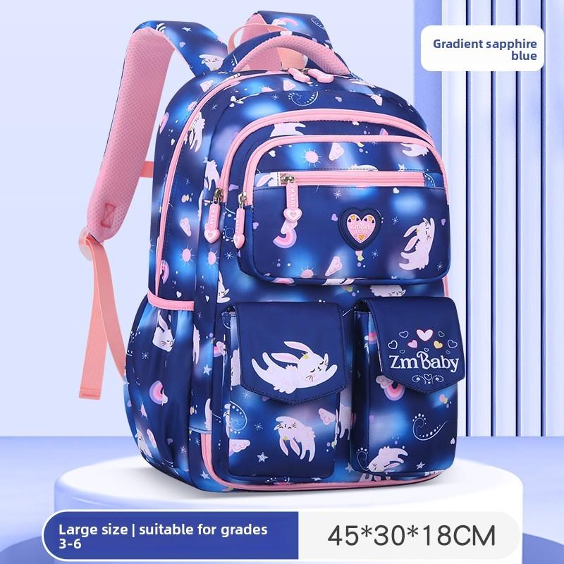 Childrens School Backpack Nylon With Air Cushion Straps For Elementary Girls