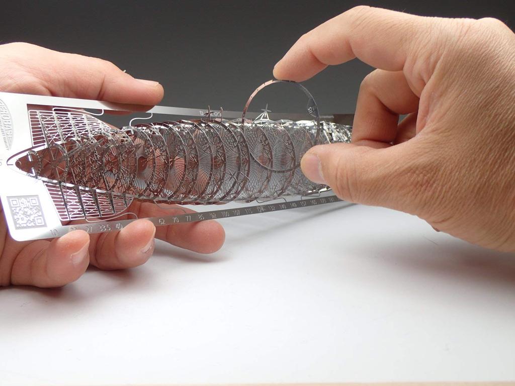 Aerobase Dirigível Dirigível Rígido Dirigível Gigante Alemão Hindenburg Kit de Modelo de Precisão em Metal Diâmetro Série C002 1/1000, Estrutura, LZ129, (Comprimento 247mm,