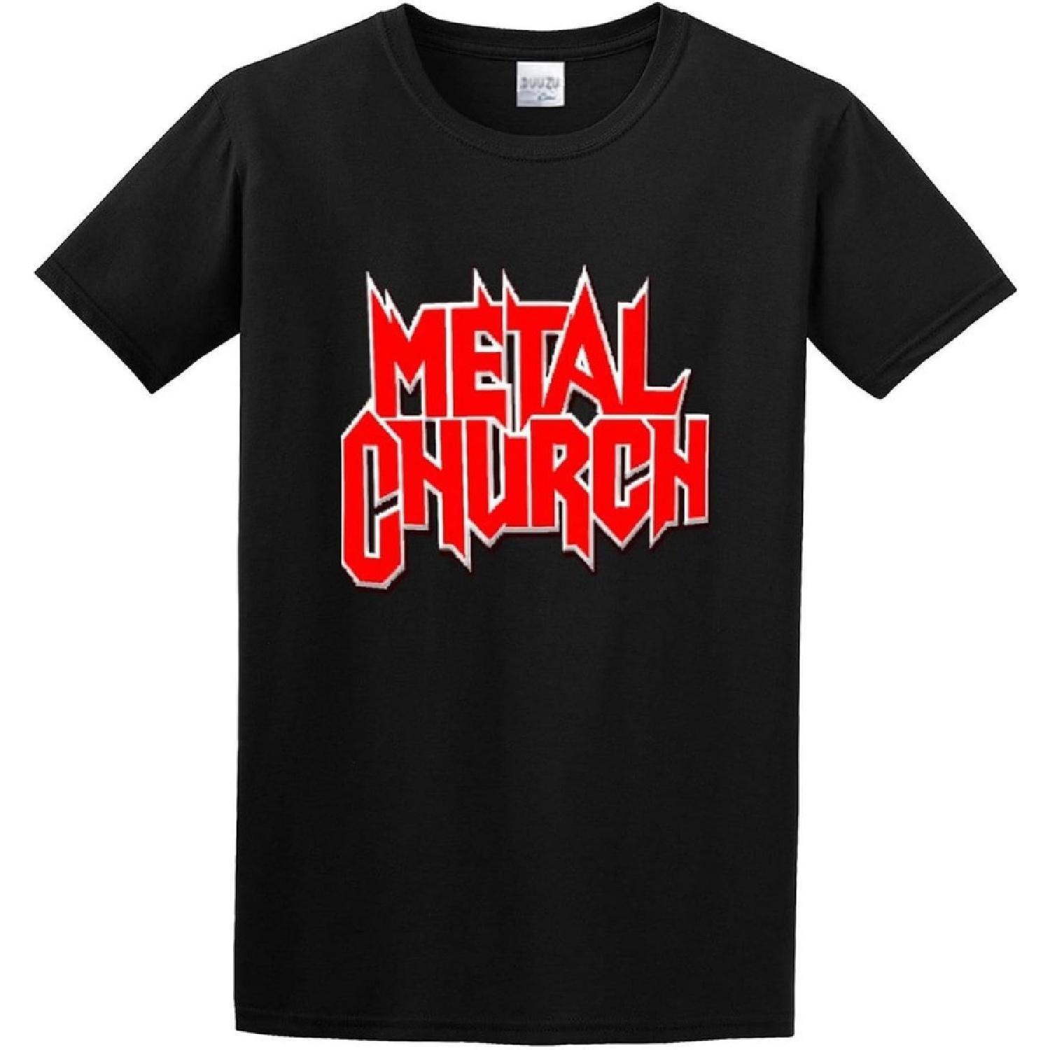 Men s Metal Church Logo Short Sleeve T Shirt T-Shirts Black S