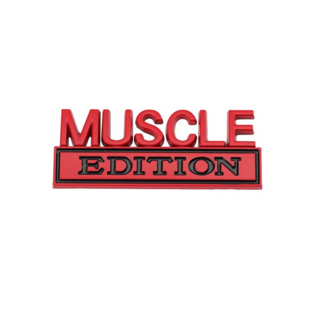 1Pc 3D Metal Muscle Edition Logo Car Front Grille Badge Side Fender Rear Trunk Emblem Sticker Decal