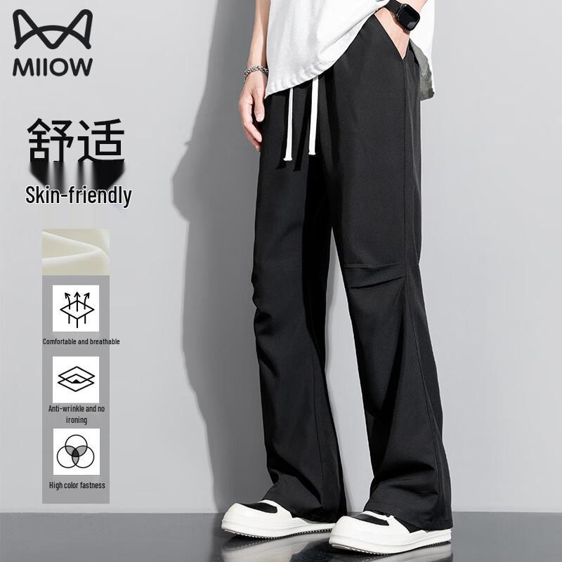 

MiiOW Men s Loose Fit Straight Leg Casual Pants L
