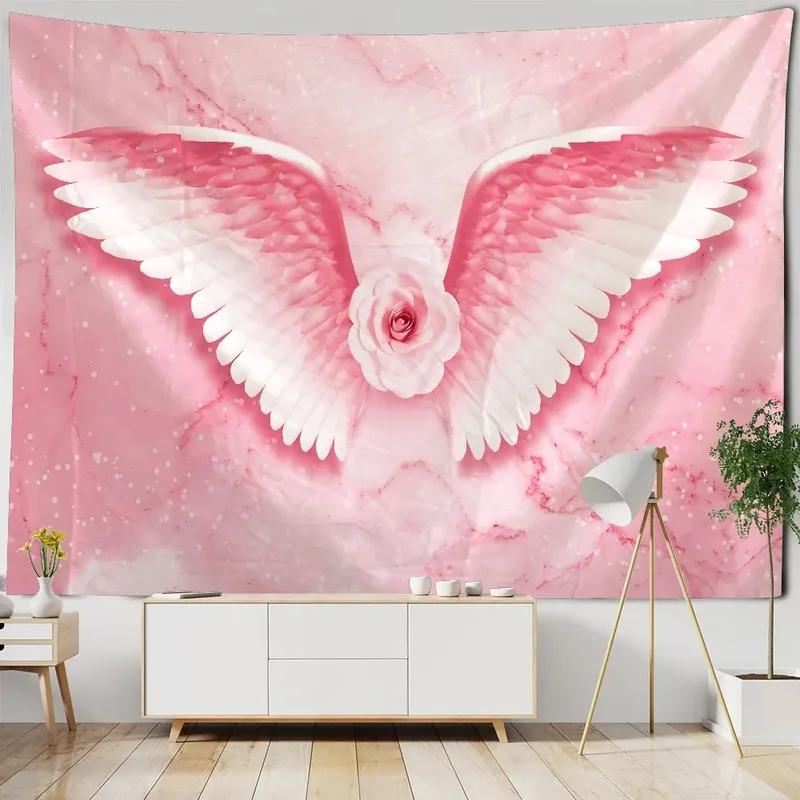 Wandteppich mit kosmischem Fantasie-Flügel-Muster, Wanddekoration für Zuhause, Schlafzimmer, Wohnzimmer