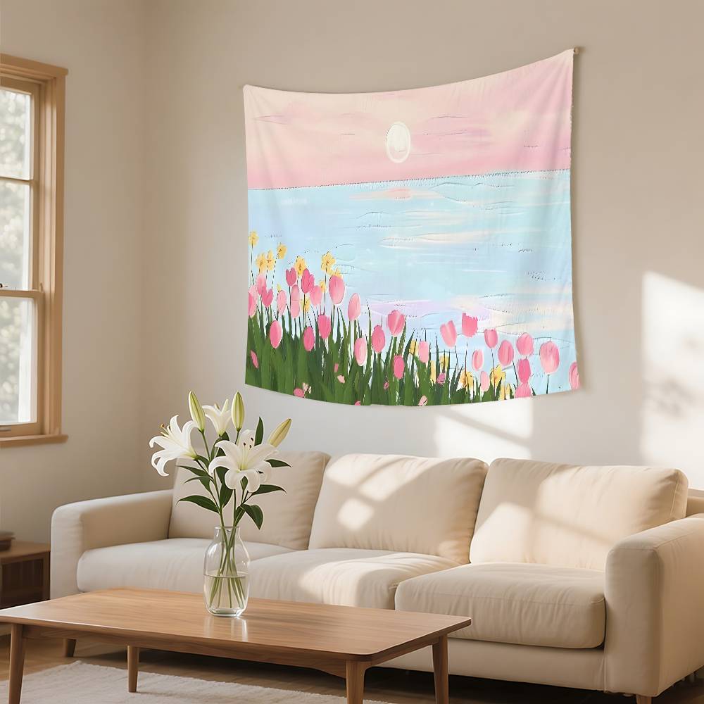 Landscape Oil Painting Tapestry Wall Hanging Tapestry Art Deco Blanket Curtain Hanging At Home Bedroom Living Room Decor