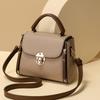 Vintage Versatile Lock Clasp Shoulder Bag Large Capacity Pu Leather Handbag Trendy Casual Simple Tote Bags For Women Gifts