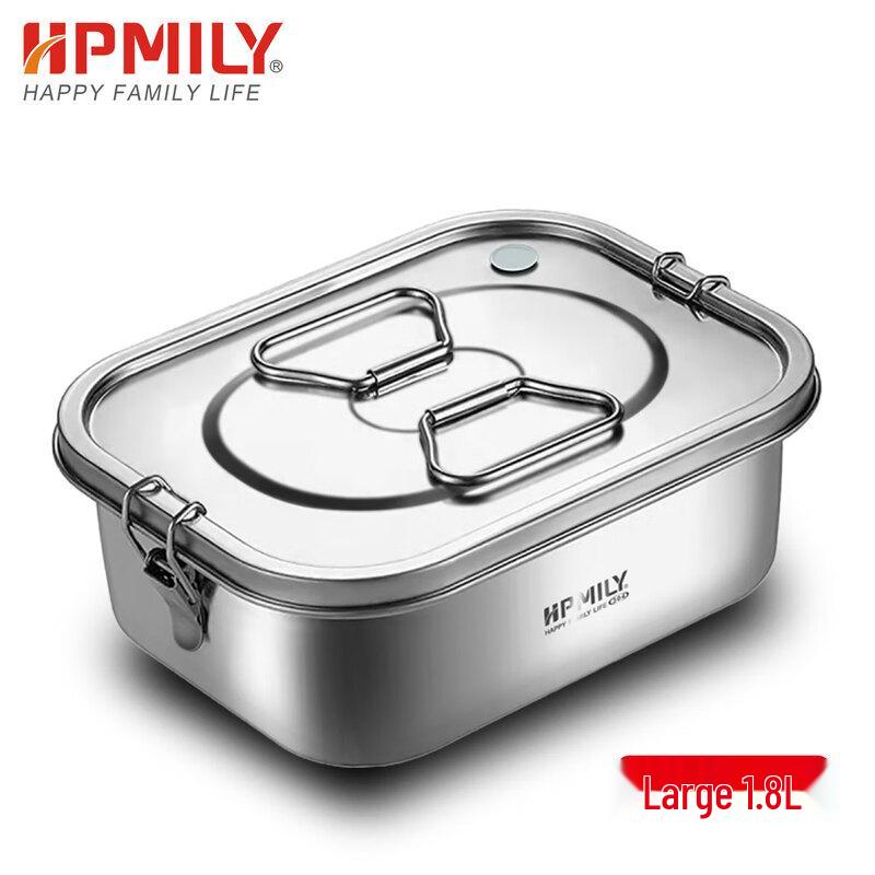 HPMILY 304 Stainless Steel Rectangular Sealed Lunch Box
