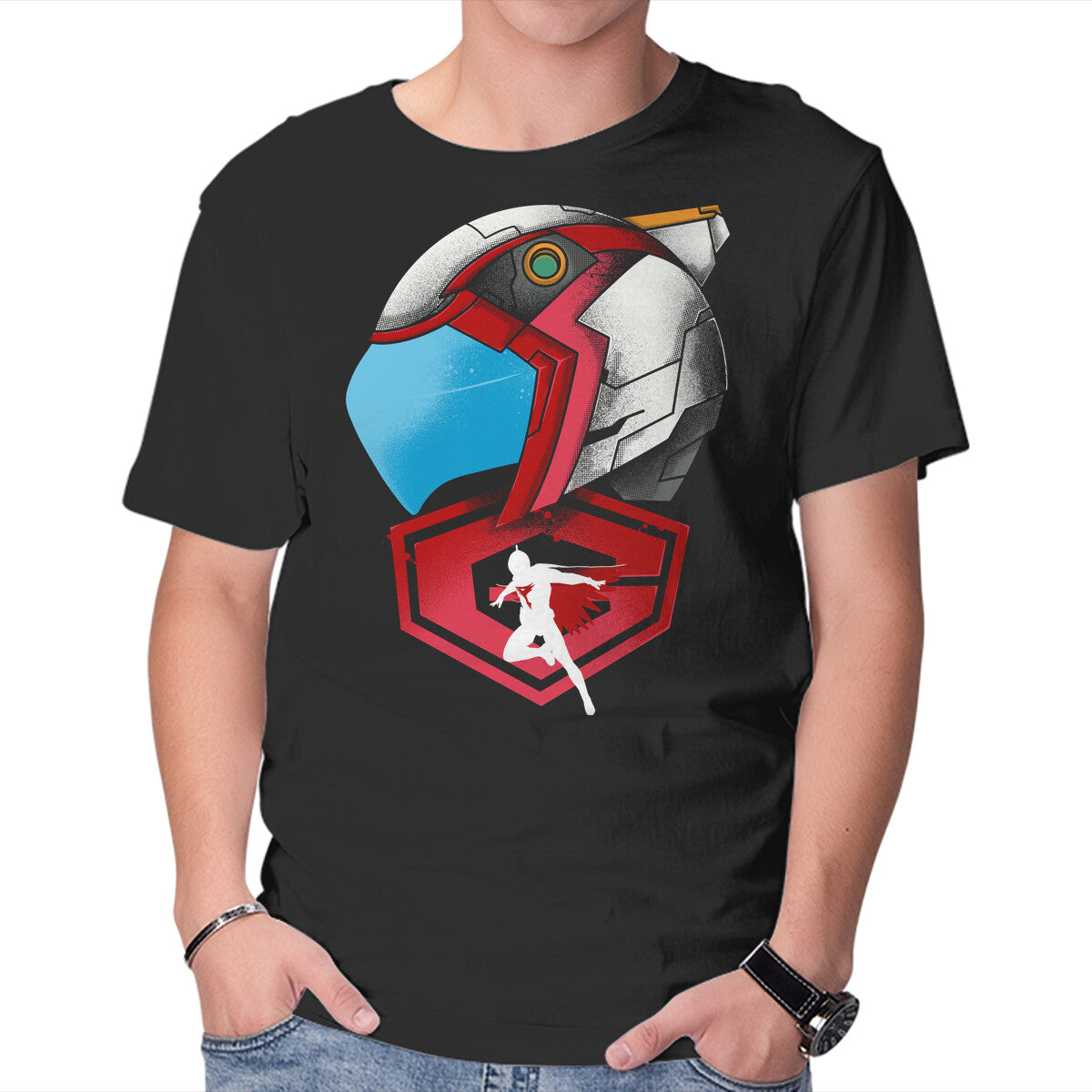 Unisex Crew Neck T-Shirt Ken The Eagle Graphic Short Sleeve Casual Tee XXXL