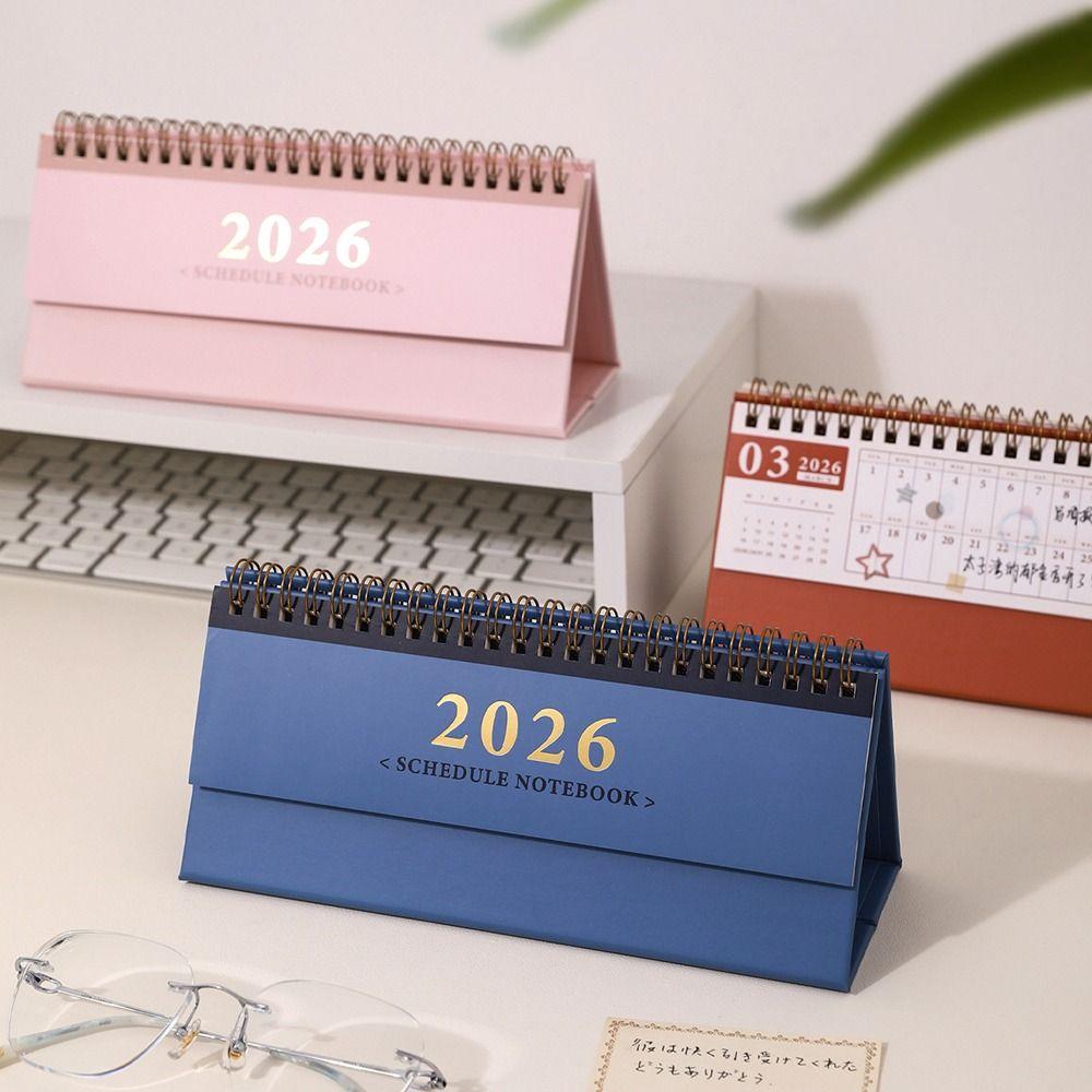 2026 Desktop Calendar 2026 Desktop Calendar Spiral Binding Checklist Planner School Stationery